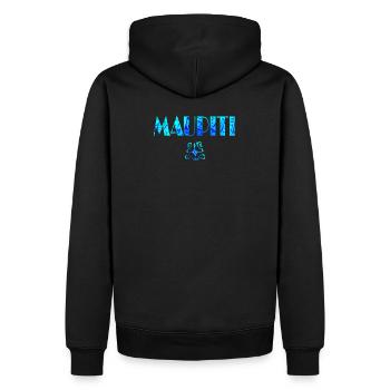 MAUPITI - Männer Premium Bio Hoodie - Schwarz - Hinten - Nico (187cm)