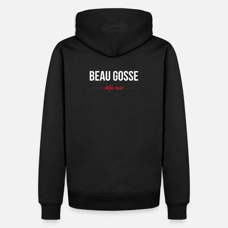 Beau gosse déja casé - Sweat à capuche Premium bio Homme - noir