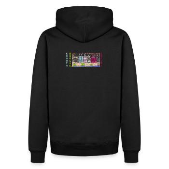 Erfurt, Krämerbrücke, Wahrzeichen Deutschland - Männer Premium Bio Hoodie - Schwarz - Hinten - Nico (187cm)