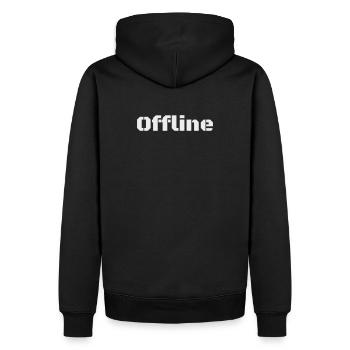 Hors-ligne - Sweat à capuche Premium bio Homme - noir - Dos - Nico (187cm)