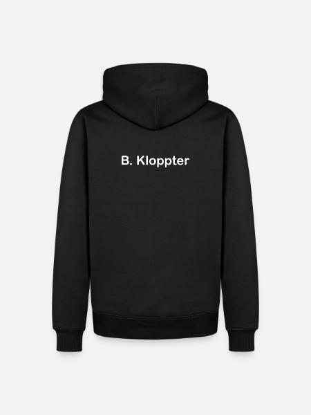 B. Kloppter - Männer Premium Bio Hoodie - Schwarz