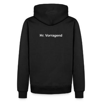 Mr. Outstanding - Men’s Premium Organic Hoodie - black - Back - Nico (187cm)