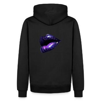 küssen - Männer Premium Bio Hoodie - Schwarz - Hinten - Nico (187cm)