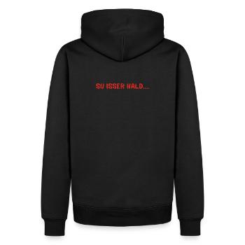 Su isser hald - Männer Premium Bio Hoodie - Schwarz - Hinten - Nico (187cm)
