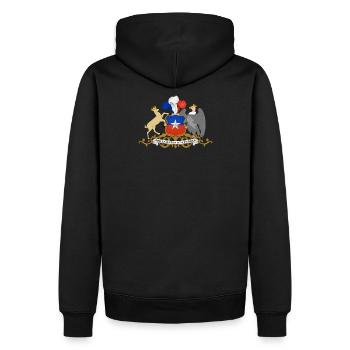 Armoiries nationales du Chili - Sweat à capuche Premium bio Homme - noir - Dos - Nico (187cm)