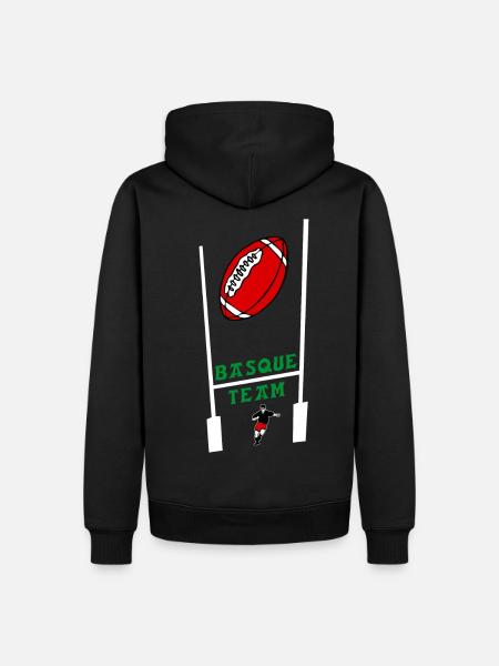 sport_rugby_design_35 - Sweat à capuche Premium bio Homme - noir