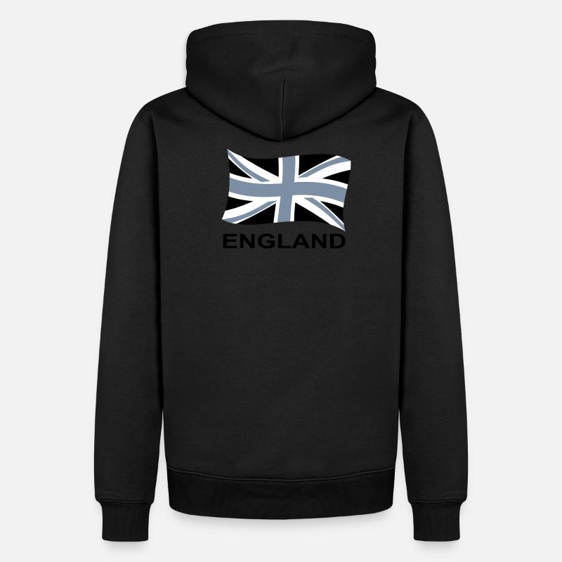 drapeau anglais 2 - Sweat à capuche Premium bio Homme - noir
