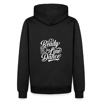 La danse en ligne, mon sport de danse et ma passion - Sweat à capuche Premium bio Homme - noir - Dos - Nico (187cm)