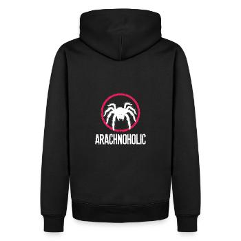 Arachnoholic große haarige Vogelspinne Silhouette - Männer Premium Bio Hoodie - Schwarz - Hinten - Nico (187cm)