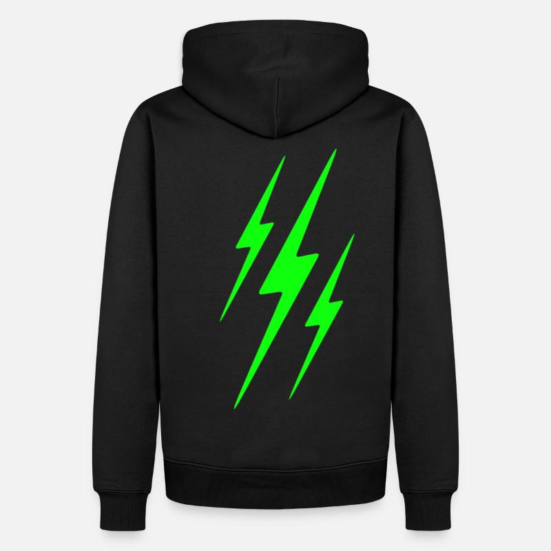 grün blinkt - Männer Premium Bio Hoodie - Schwarz
