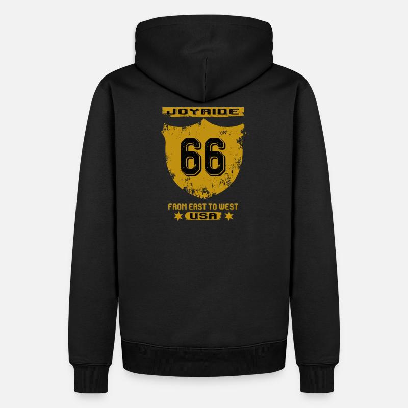 Joyride 66 - Männer Premium Bio Hoodie - Schwarz