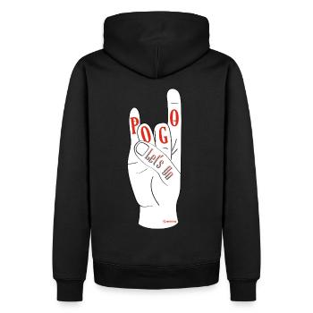 Let’s Go Pogo - Sweat à capuche Premium bio Homme - noir - Dos - Nico (187cm)
