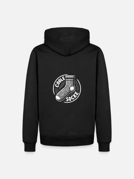 Cool sock - fun motivational design - Men’s Premium Organic Hoodie - black