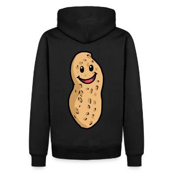 Happy Peanut Peanuts Nut Nuts Emotion - Men’s Premium Organic Hoodie - black - Back - Nico (187cm)