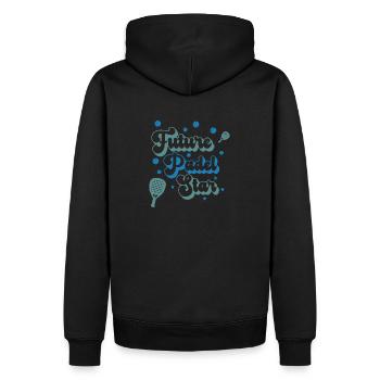 Future Padel Star - Padel Tennis Star - Männer Premium Bio Hoodie - Schwarz - Hinten - Nico (187cm)