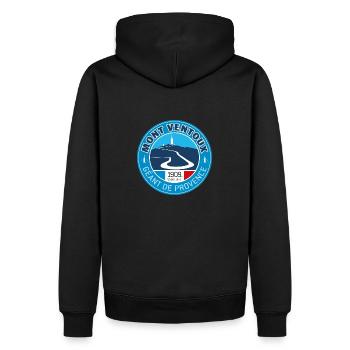 Mont Ventoux - der Gigant der Provence - Männer Premium Bio Hoodie - Schwarz - Hinten - Nico (187cm)
