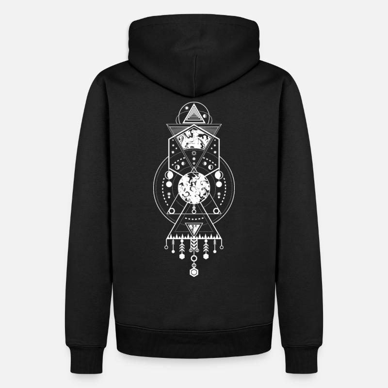 Kosmische Abstraktion - Männer Premium Bio Hoodie - Schwarz