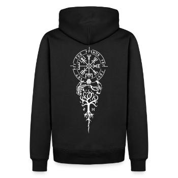 Viking Sign - Sweat à capuche Premium bio Homme - noir - Dos - Nico (187cm)