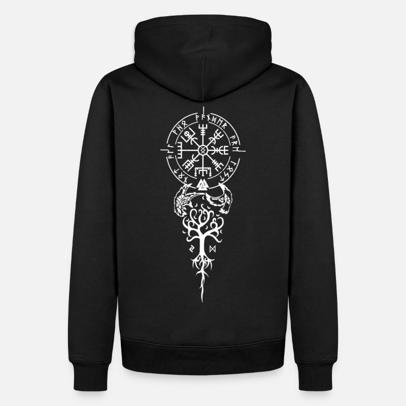 Viking Sign - Sweat à capuche Premium bio Homme - noir