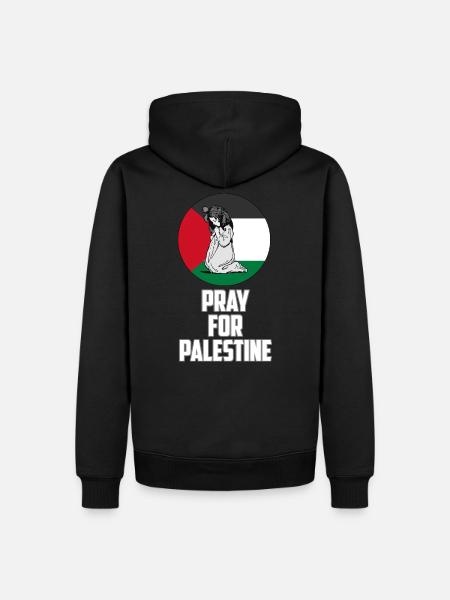 FREE PALESTINE PALESTINA GAZA PRAY FOR PALESTINE - Sweat à capuche Premium bio Homme - noir
