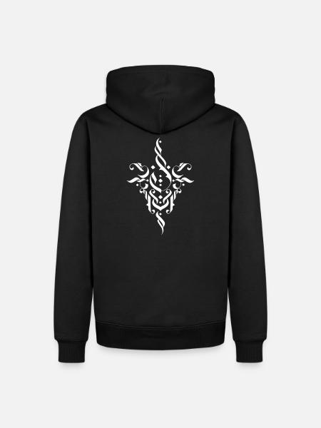 White symbol on black background - Men’s Premium Organic Hoodie - black