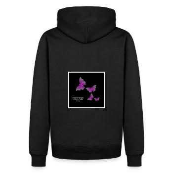 Keep going, no matter what your are going through - Männer Premium Bio Hoodie - Schwarz - Hinten - Nico (187cm)