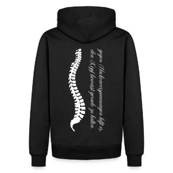 Rücken fit - Männer Premium Bio Hoodie - Schwarz - Hinten - Nico (187cm)