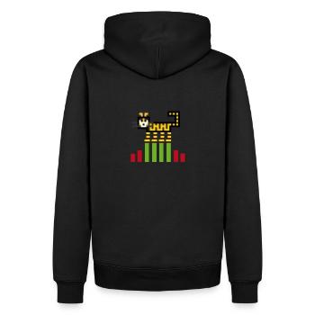 Tradetiger - Men’s Premium Organic Hoodie - black - Back - Nico (187cm)