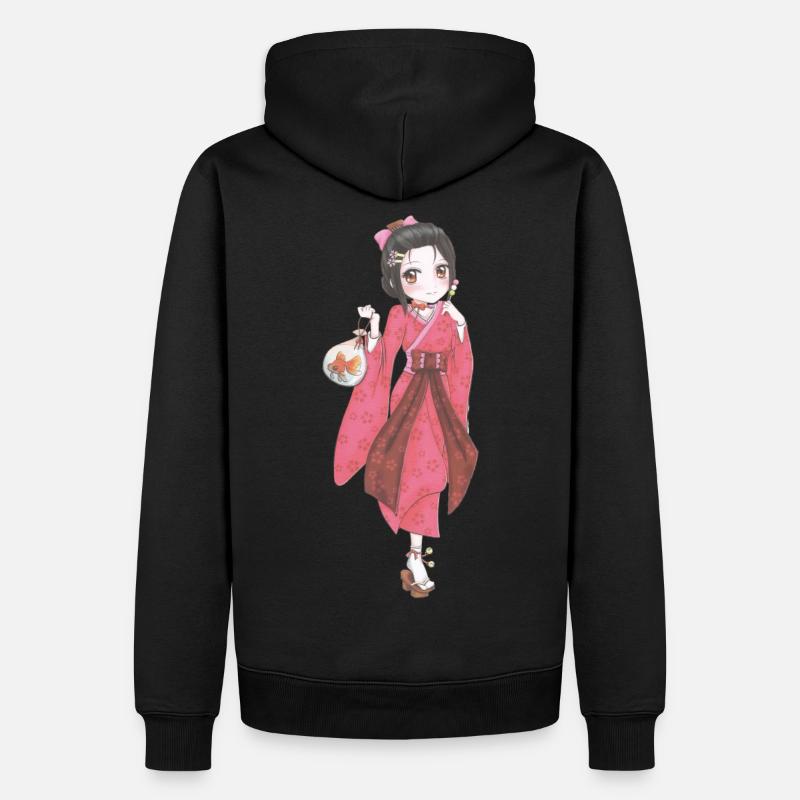 Manga - Männer Premium Bio Hoodie - Schwarz