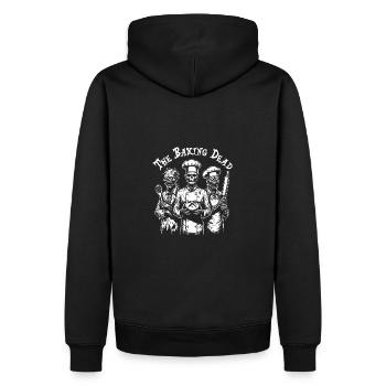 Baking Dead - backende Zombies - Männer Premium Bio Hoodie - Schwarz - Hinten - Nico (187cm)