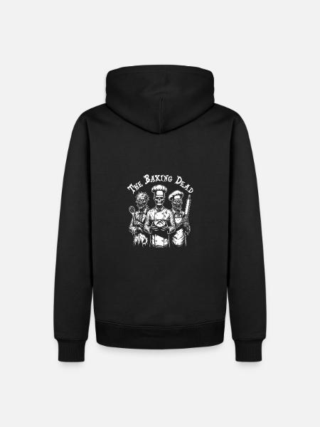 Baking Dead - backende Zombies - Männer Premium Bio Hoodie - Schwarz