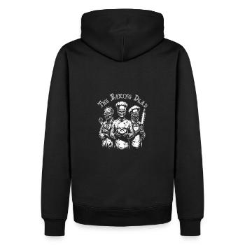 Baking Dead - backende Zombies - Männer Premium Bio Hoodie - Schwarz - Hinten - Nico (187cm)
