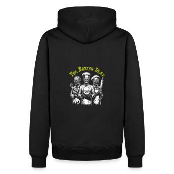 Baking Dead - backende Zombies - Männer Premium Bio Hoodie - Schwarz - Hinten - Nico (187cm)