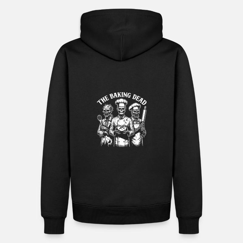 Baking Dead - backende Zombies - Männer Premium Bio Hoodie - Schwarz