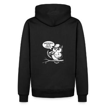 Ornithologen sind die Coolsten lustige Eule - Männer Premium Bio Hoodie - Schwarz - Hinten - Nico (187cm)