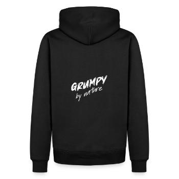 Von Natur grantig mürrisch schlecht gelaunt - Männer Premium Bio Hoodie - Schwarz - Hinten - Nico (187cm)
