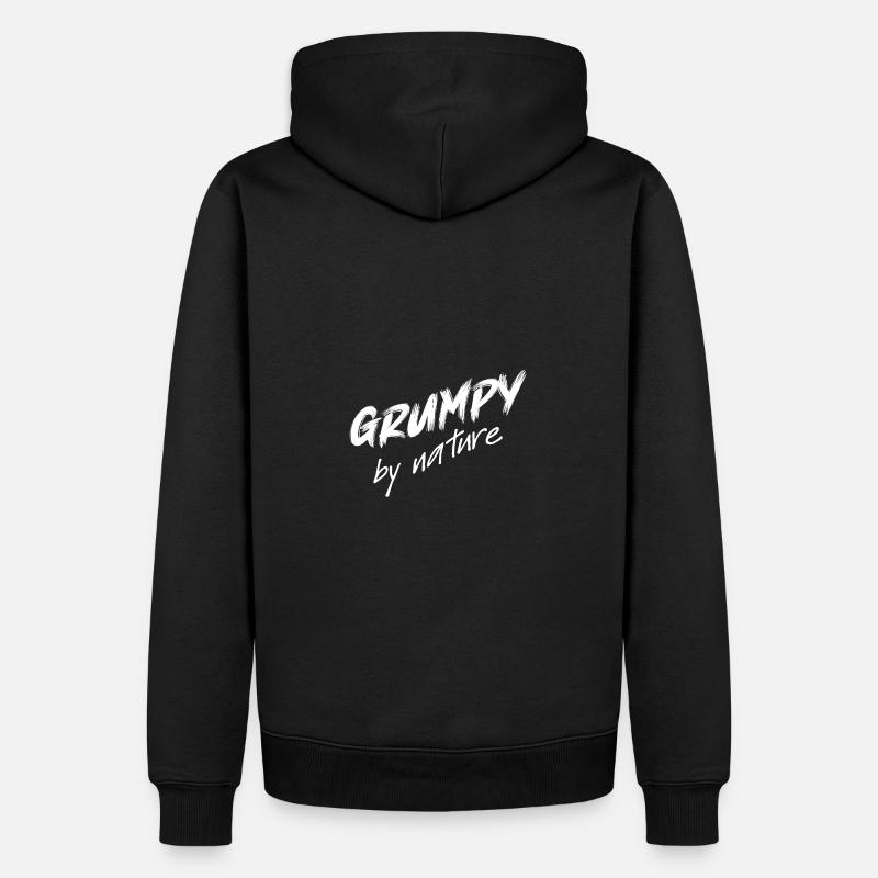 de nature, , de mauvaise humeur - Sweat à capuche Premium bio Homme - noir