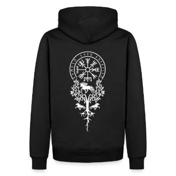 Vikings avec tölt - Sweat à capuche Premium bio Homme - noir - Dos - Nico (187cm)