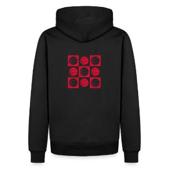 Basketball Checkerd Board Baller Gifts - Men’s Premium Organic Hoodie - black - Back - Nico (187cm)