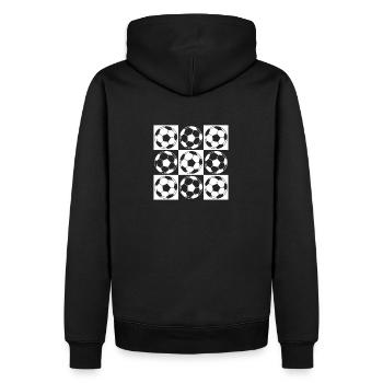 Soccer Love Pattern Cute Goalkeeper - Men’s Premium Organic Hoodie - black - Back - Nico (187cm)