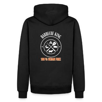 Barbecue King -100 % Vegan Free - Grillades & BBQ - Sweat à capuche Premium bio Homme - noir - Dos - Nico (187cm)