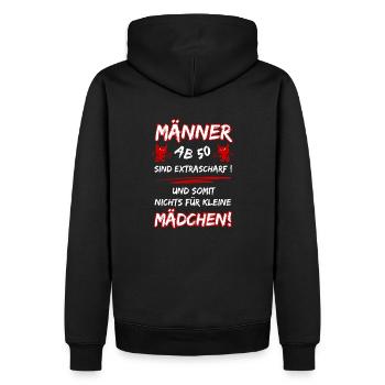 Les hommes de plus de 50 ans sont très chauds... 50e anniversaire - Sweat à capuche Premium bio Homme - noir - Dos - Nico (187cm)