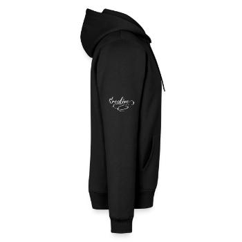 get creative - Männer Premium Bio Hoodie - Schwarz - Rechts - Nico (187cm)