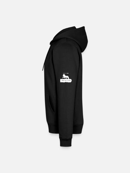 Proverbe 2 avec cheval 1 blanc - Sweat à capuche Premium bio Homme - noir - Gauche