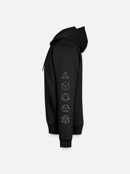 Platonische Körper, Heilige Geometrie, Mathematik - Männer Premium Bio Hoodie - Schwarz