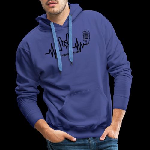 Logo + site noir - Sweat-shirt à capuche Premium pour hommes