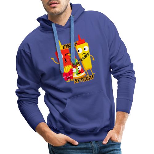 Easily distracted by pizza - Sweat-shirt à capuche Premium pour hommes