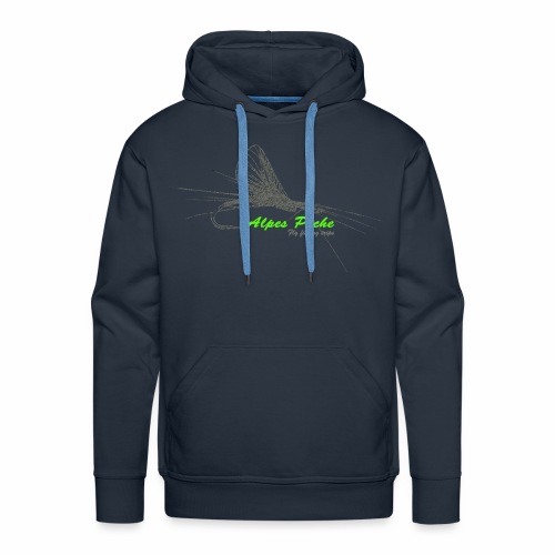 Alpes pêche - fly fishing - Sweat-shirt à capuche Premium pour hommes