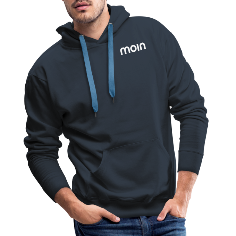 MOIN minimal (Weiß) - Männer Premium Hoodie