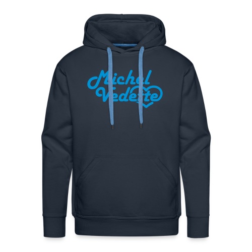 Logo Michel Vedette bleu cyan - Sweat-shirt à capuche Premium Homme